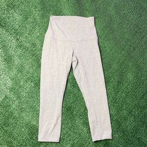 Crop Below Knee Gray Leggings